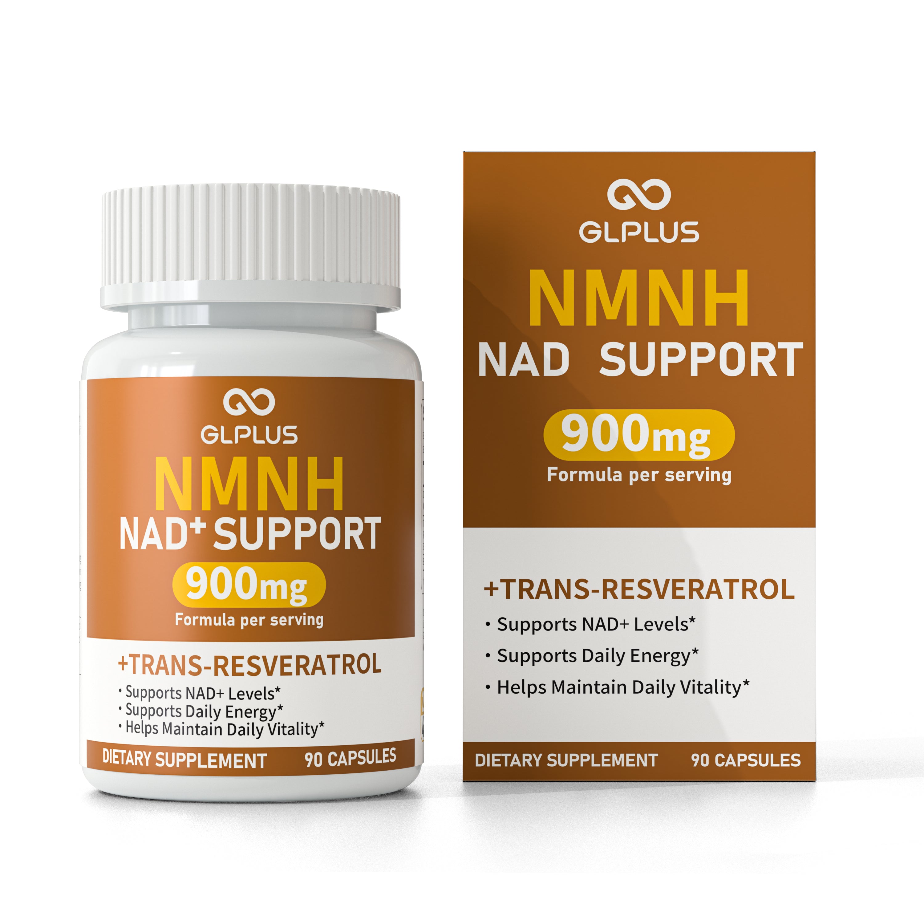 GLPlus NMNH with Resveratrol Liposomal NAD+ Supplement 90 Capsules